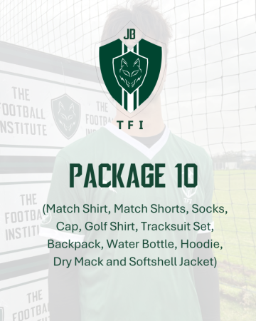 Package 10 (Match Shirt Match, Shorts, Socks, Cap, Golf Shirt, Tracksuit Set, Backpack, Water Bottle, Hoodie, Dry Mack, Softshell Jacket)
